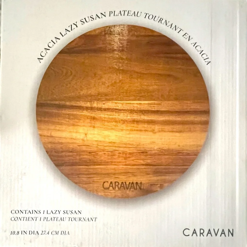 Caravan Lazy Susan Home Kitchen Size OS Tan - Picture 2 of 3